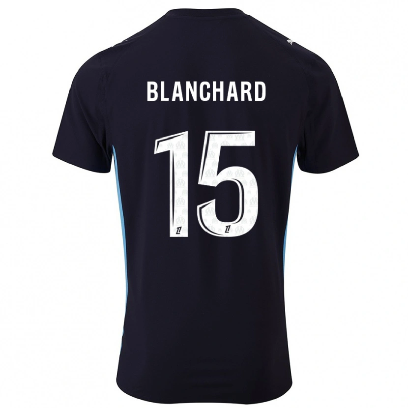 Danxen Hombre Camiseta Ninon Blanchard #15 Negro Celeste 2ª Equipación 2025/26 La Camisa México