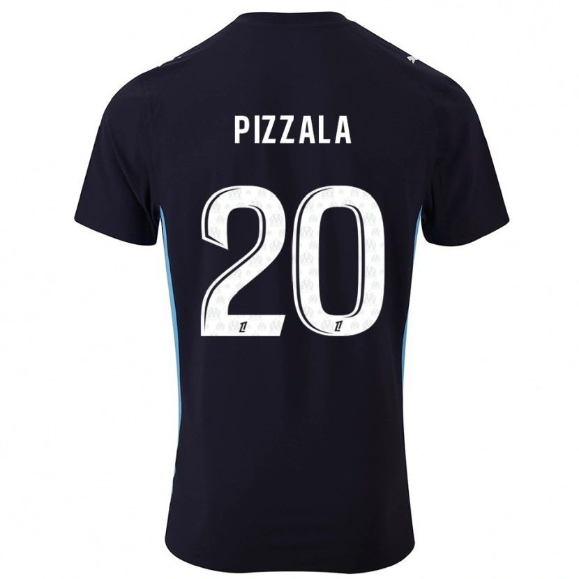 Danxen Hombre Camiseta Caroline Pizzala #20 Negro Celeste 2ª Equipación 2025/26 La Camisa México