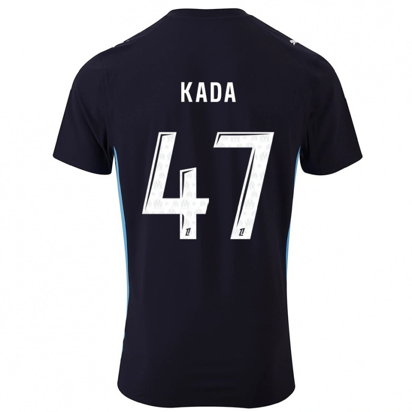 Danxen Hombre Camiseta Joakim Kada #47 Negro Celeste 2ª Equipación 2025/26 La Camisa México