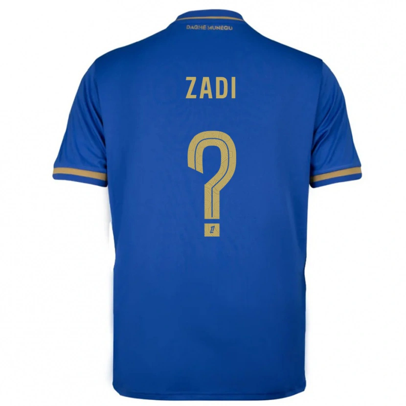 Danxen Hombre Camiseta Alain Zadi #0 Azul Oro 2ª Equipación 2025/26 La Camisa México