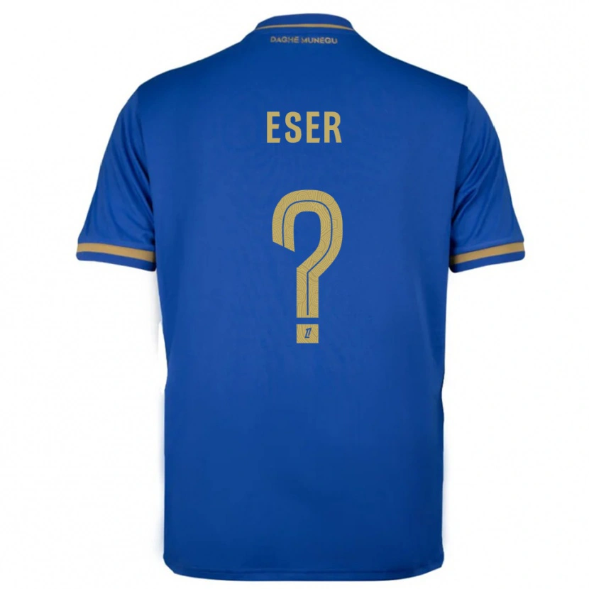 Danxen Hombre Camiseta Allan Eser #0 Azul Oro 2ª Equipación 2025/26 La Camisa México