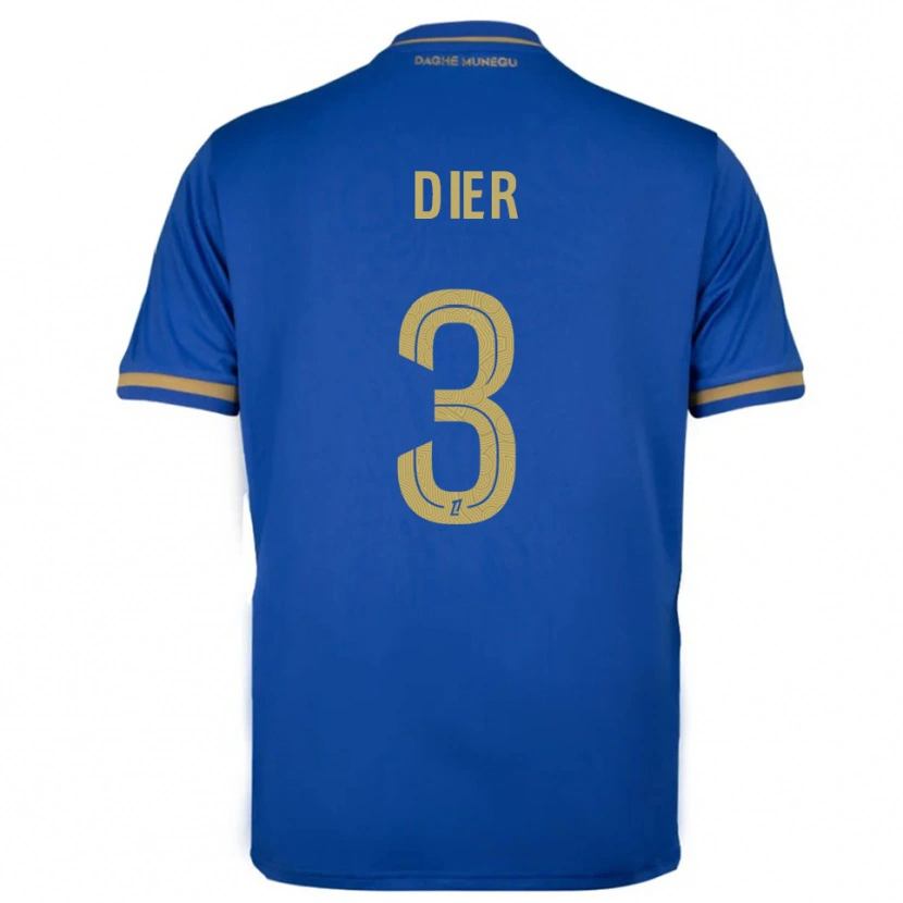 Danxen Hombre Camiseta Eric Dier #3 Azul Oro 2ª Equipación 2025/26 La Camisa México