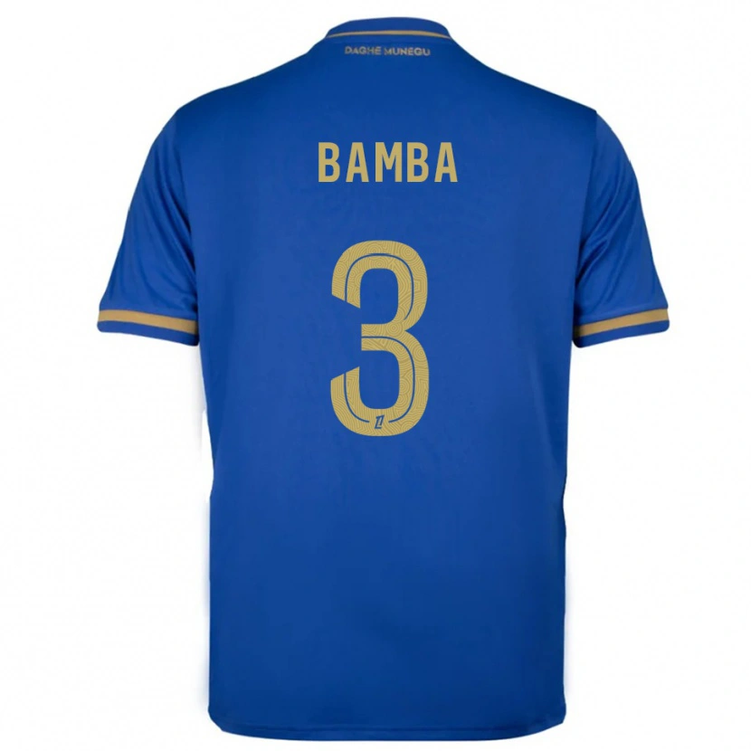 Danxen Hombre Camiseta Ismaïl Bamba #3 Azul Oro 2ª Equipación 2025/26 La Camisa México