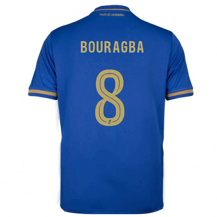 Danxen Hombre Camiseta Ouanis Bouragba #8 Azul Oro 2ª Equipación 2025/26 La Camisa México