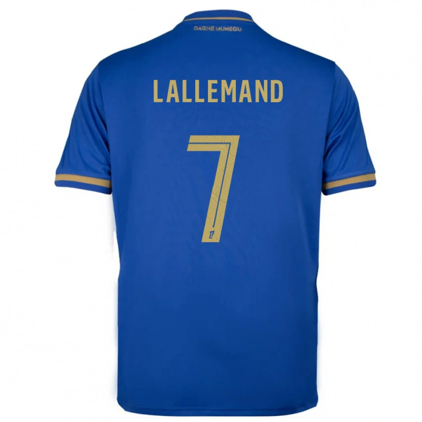 Danxen Hombre Camiseta Nassim Lallemand #7 Azul Oro 2ª Equipación 2025/26 La Camisa México
