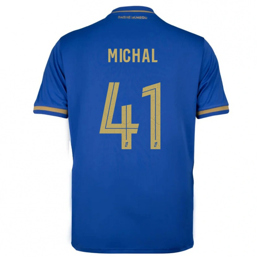 Danxen Hombre Camiseta Lucas Michal #41 Azul Oro 2ª Equipación 2025/26 La Camisa México