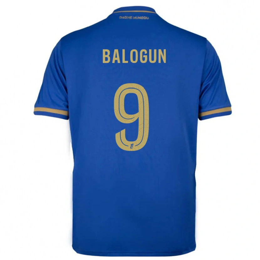 Danxen Hombre Camiseta Folarin Balogun #9 Azul Oro 2ª Equipación 2025/26 La Camisa México
