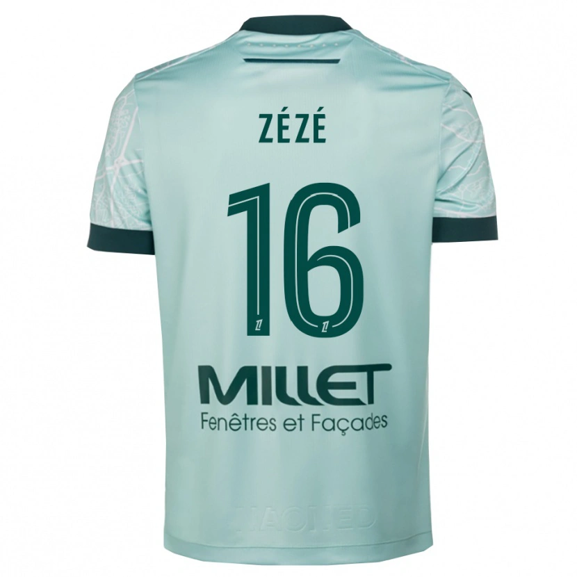 Danxen Hombre Camiseta Yanel Zézé #16 Verde Blanco 2ª Equipación 2025/26 La Camisa México