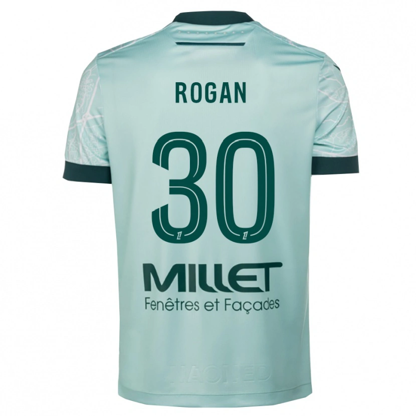 Danxen Hombre Camiseta Manja Rogan #30 Verde Blanco 2ª Equipación 2025/26 La Camisa México