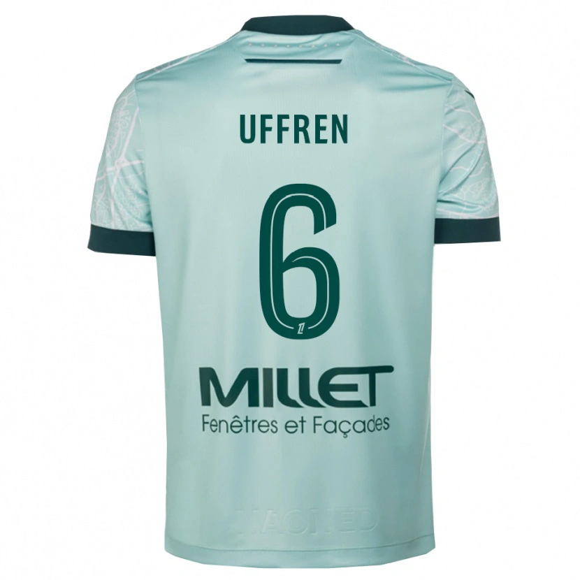 Danxen Hombre Camiseta Manon Uffren #6 Verde Blanco 2ª Equipación 2025/26 La Camisa México