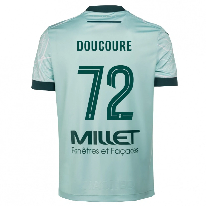 Danxen Hombre Camiseta Sékou Doucouré #72 Verde Blanco 2ª Equipación 2025/26 La Camisa México