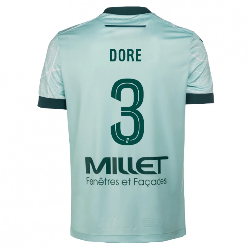 Danxen Hombre Camiseta Louis Dore #3 Verde Blanco 2ª Equipación 2025/26 La Camisa México
