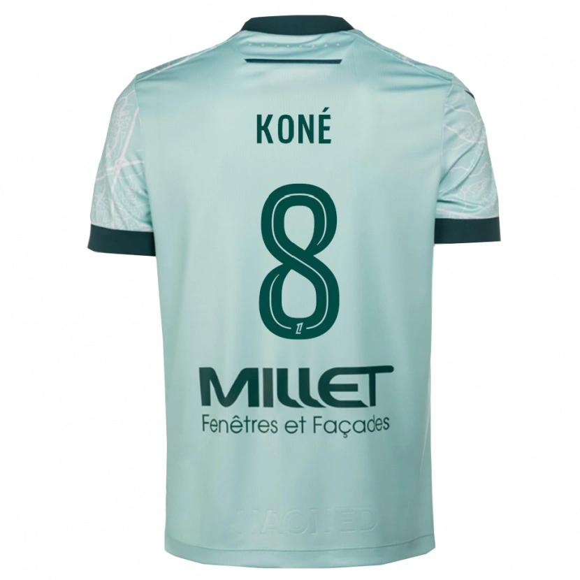 Danxen Hombre Camiseta Kassoum Koné #8 Verde Blanco 2ª Equipación 2025/26 La Camisa México