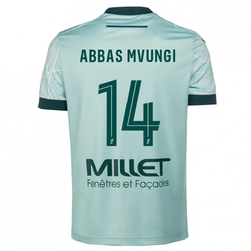 Danxen Hombre Camiseta Omar Abbas Mvungi #14 Verde Blanco 2ª Equipación 2025/26 La Camisa México