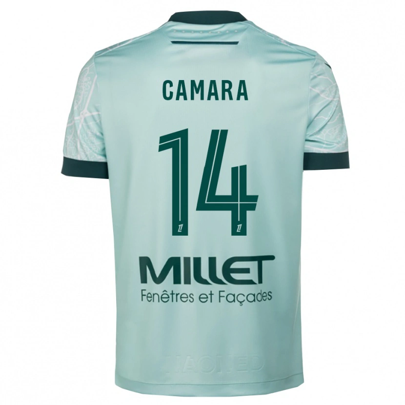 Danxen Hombre Camiseta Klaus Camara #14 Verde Blanco 2ª Equipación 2025/26 La Camisa México