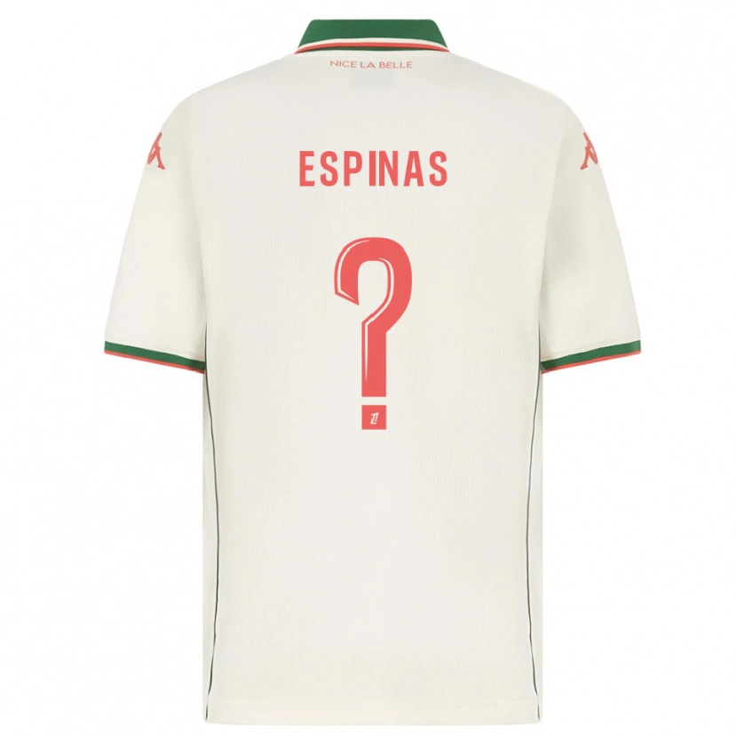 Danxen Hombre Camiseta Brindon Espinas #0 Blanco Verde 2ª Equipación 2025/26 La Camisa México