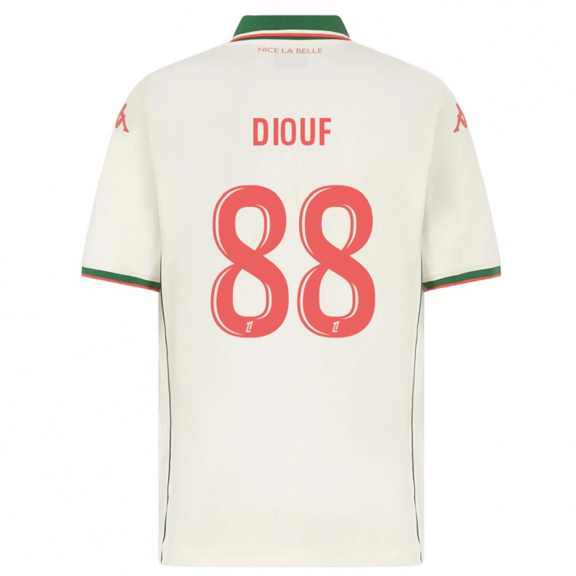 Danxen Hombre Camiseta Yehvann Diouf #88 Blanco Verde 2ª Equipación 2025/26 La Camisa México
