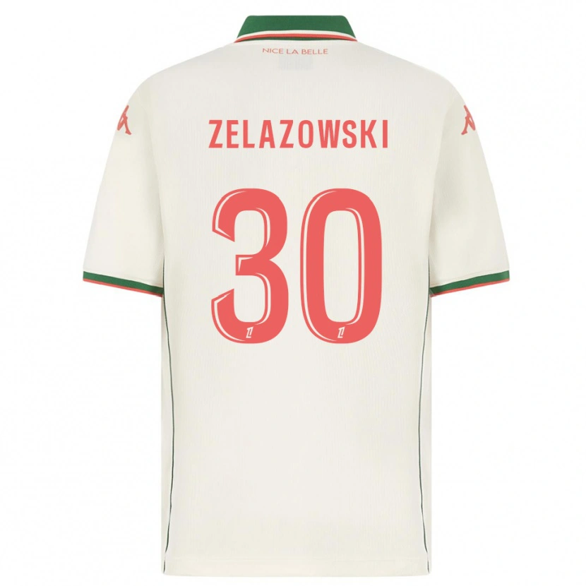 Danxen Hombre Camiseta Bartosz Zelazowski #30 Blanco Verde 2ª Equipación 2025/26 La Camisa México