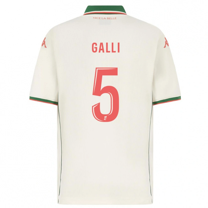 Danxen Hombre Camiseta Clara Galli #5 Blanco Verde 2ª Equipación 2025/26 La Camisa México