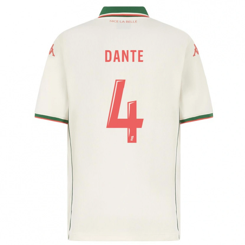 Danxen Hombre Camiseta Dante #4 Blanco Verde 2ª Equipación 2025/26 La Camisa México