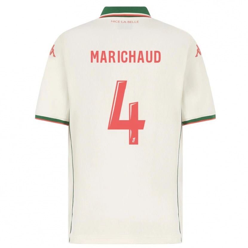 Danxen Hombre Camiseta Julie Marichaud #4 Blanco Verde 2ª Equipación 2025/26 La Camisa México