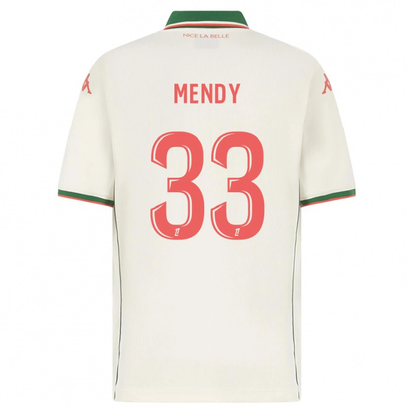 Danxen Hombre Camiseta Antoine Mendy #33 Blanco Verde 2ª Equipación 2025/26 La Camisa México