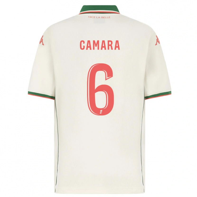 Danxen Hombre Camiseta Aboulaye Camara #6 Blanco Verde 2ª Equipación 2025/26 La Camisa México