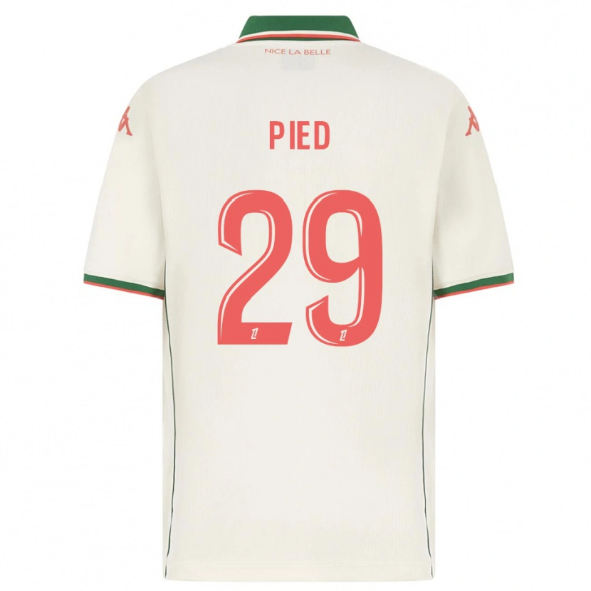 Danxen Hombre Camiseta Jérémy Pied #29 Blanco Verde 2ª Equipación 2025/26 La Camisa México