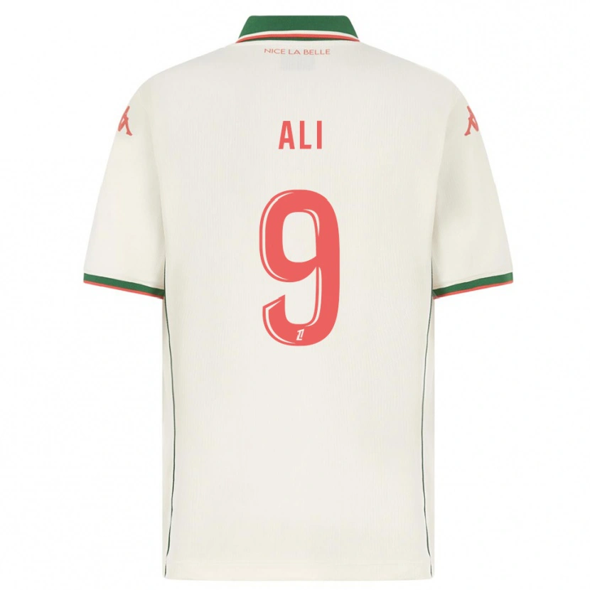 Danxen Hombre Camiseta Kéfren Ali #9 Blanco Verde 2ª Equipación 2025/26 La Camisa México