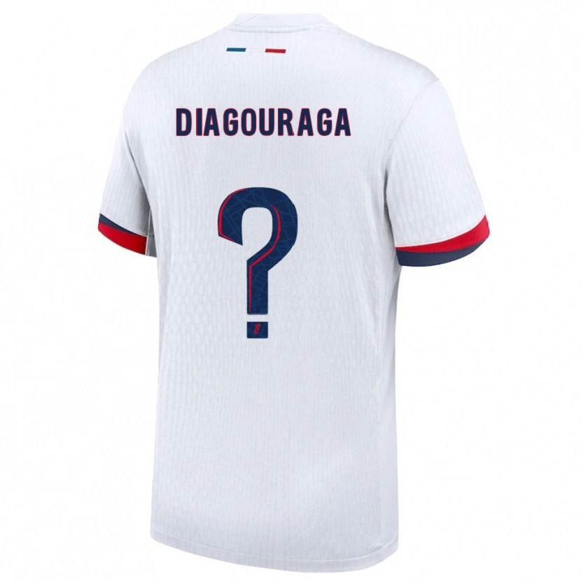 Danxen Hombre Camiseta Toumani Diagouraga #0 Blanco Rojo 2ª Equipación 2025/26 La Camisa México