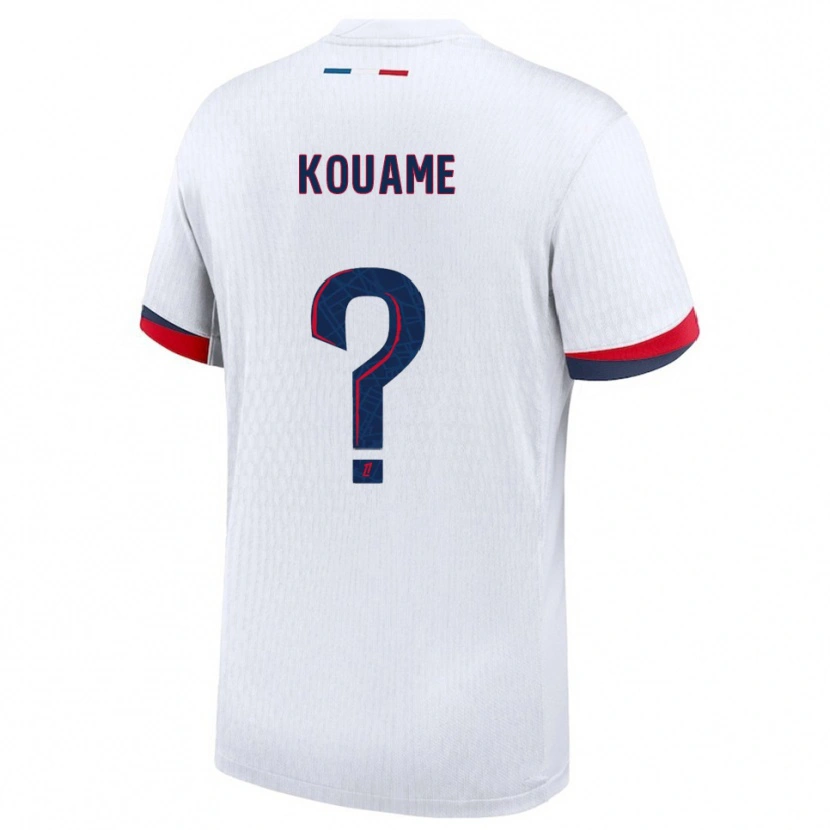 Danxen Hombre Camiseta Kelly Kouame #0 Blanco Rojo 2ª Equipación 2025/26 La Camisa México