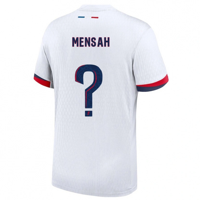 Danxen Hombre Camiseta Isaac Mensah #0 Blanco Rojo 2ª Equipación 2025/26 La Camisa México