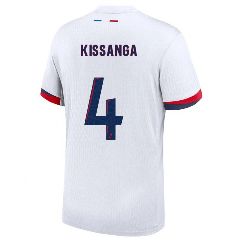Danxen Hombre Camiseta Hugo Kissanga #4 Blanco Rojo 2ª Equipación 2025/26 La Camisa México