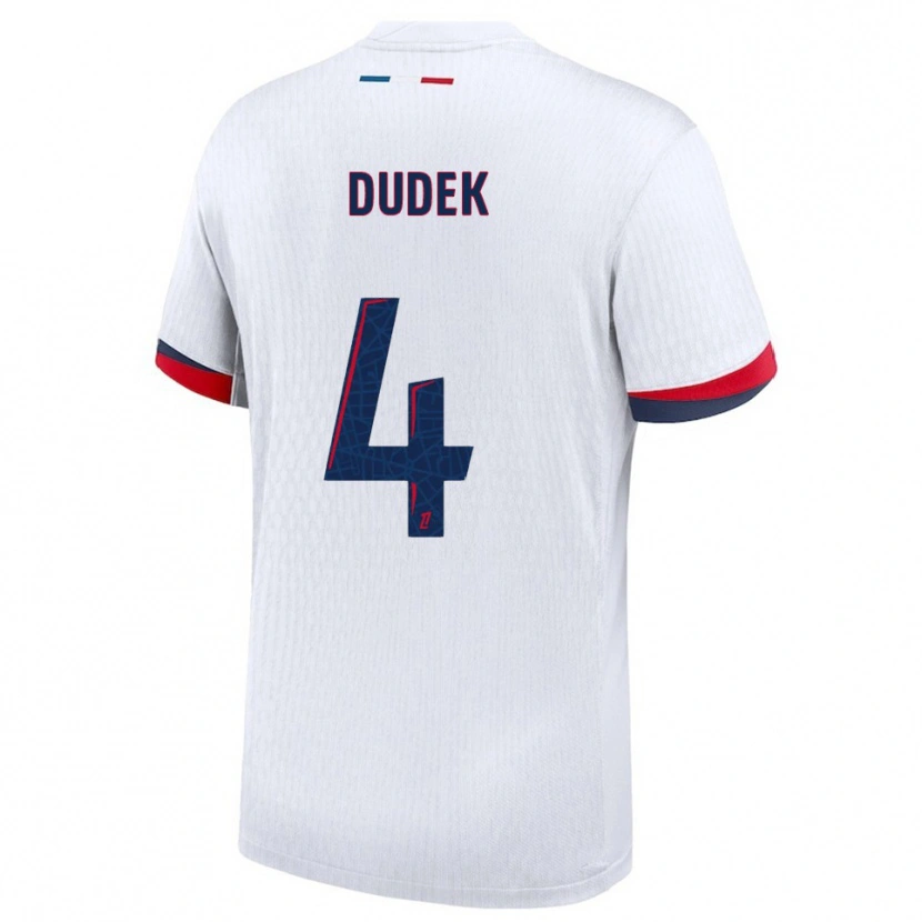 Danxen Hombre Camiseta Paulina Dudek #4 Blanco Rojo 2ª Equipación 2025/26 La Camisa México