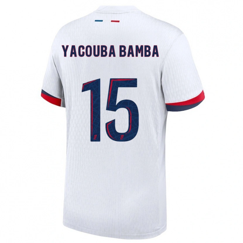 Danxen Hombre Camiseta Ben Yacouba Bamba #15 Blanco Rojo 2ª Equipación 2025/26 La Camisa México