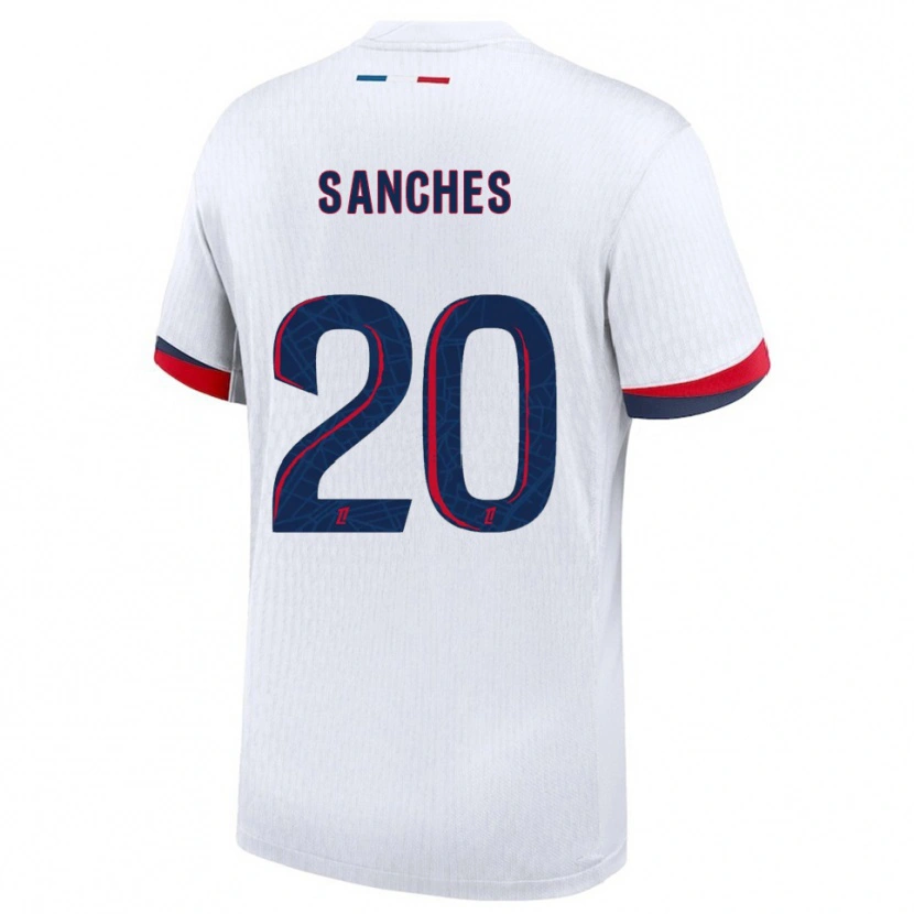 Danxen Hombre Camiseta Cédric Sanches #20 Blanco Rojo 2ª Equipación 2025/26 La Camisa México