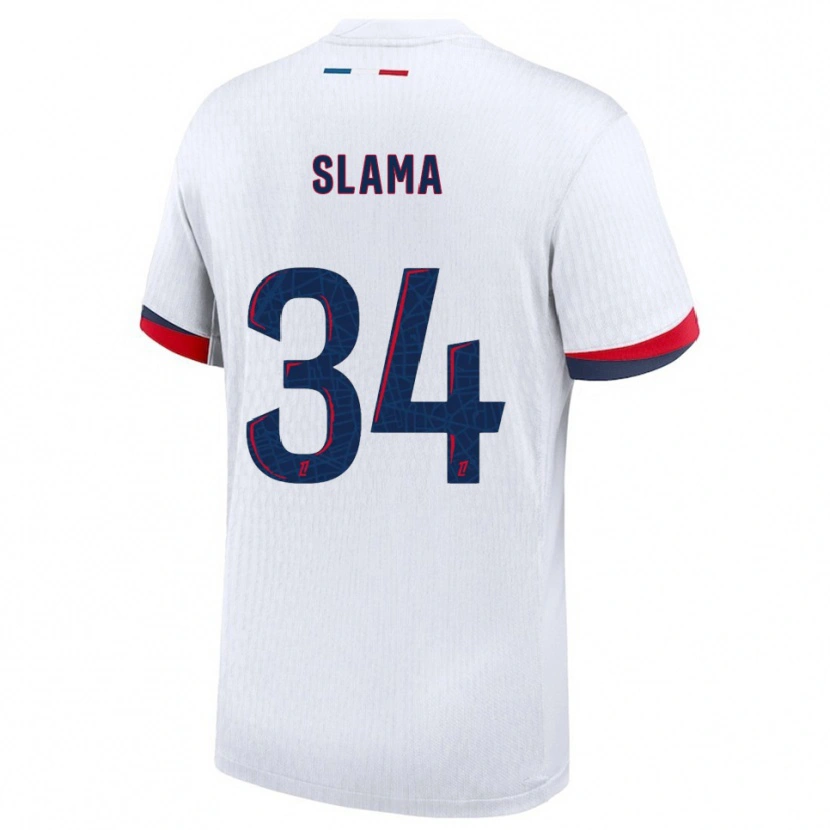 Danxen Hombre Camiseta Wassim Slama #34 Blanco Rojo 2ª Equipación 2025/26 La Camisa México