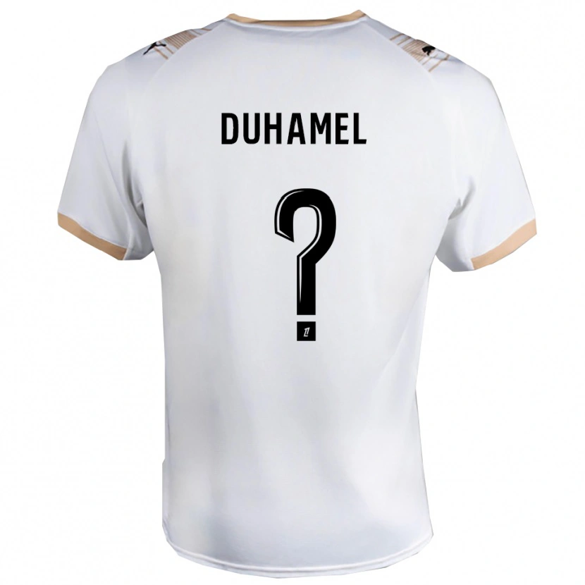 Danxen Hombre Camiseta Lino Duhamel #0 Blanco Negro 2ª Equipación 2025/26 La Camisa México
