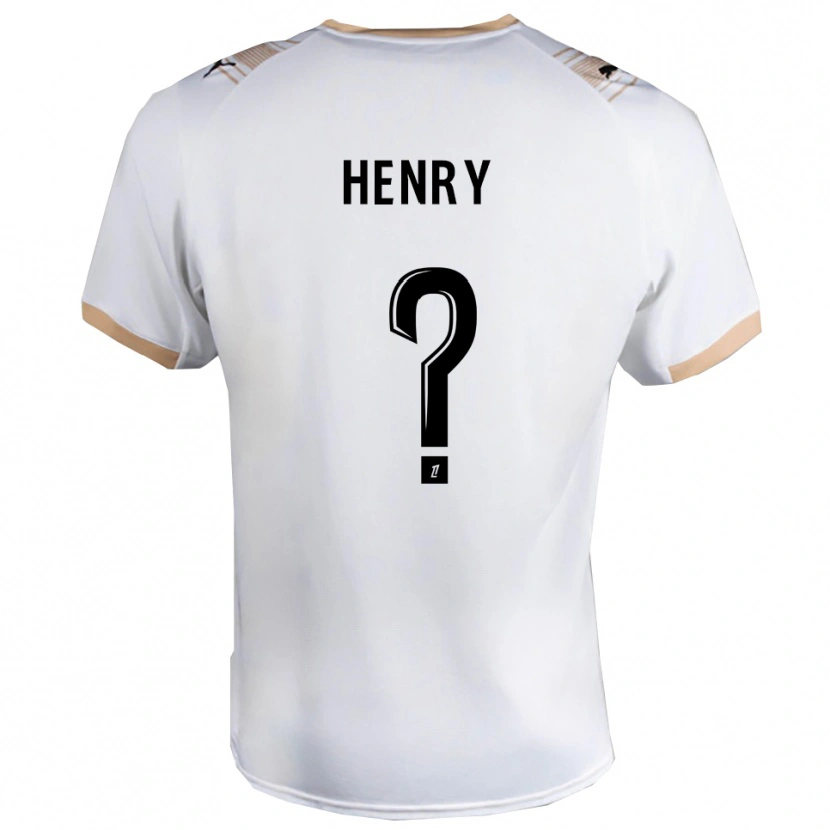 Danxen Hombre Camiseta Kobi Henry #0 Blanco Negro 2ª Equipación 2025/26 La Camisa México