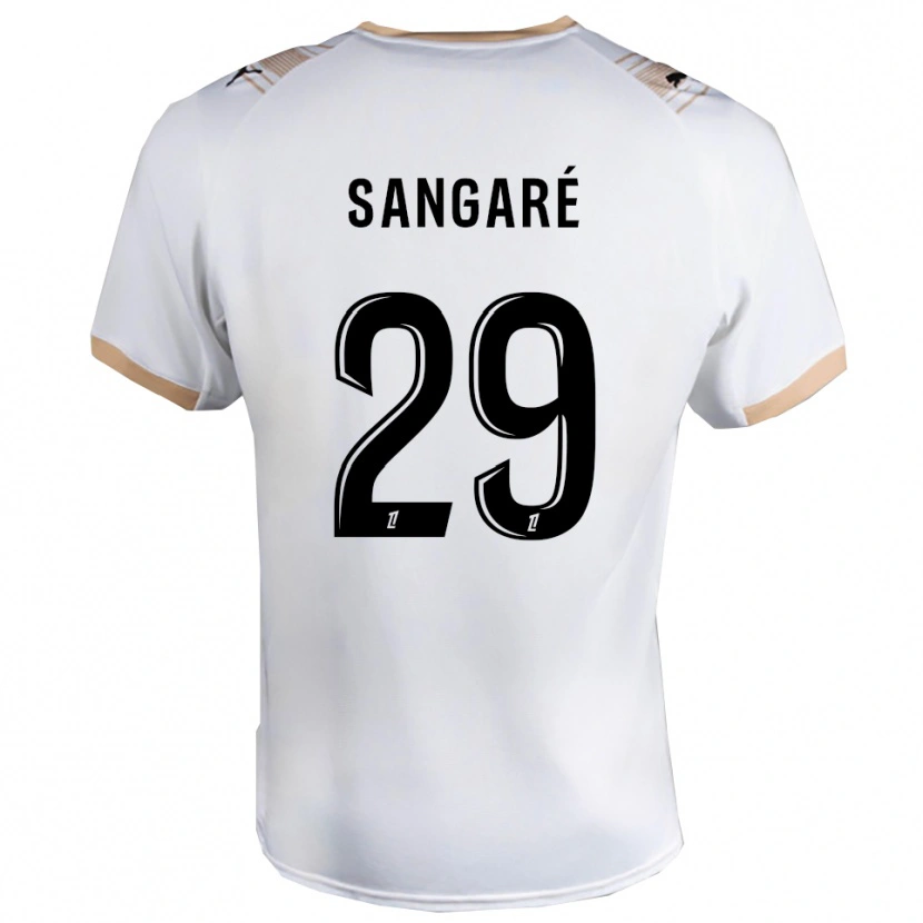 Danxen Hombre Camiseta Hawa Sangaré #29 Blanco Negro 2ª Equipación 2025/26 La Camisa México