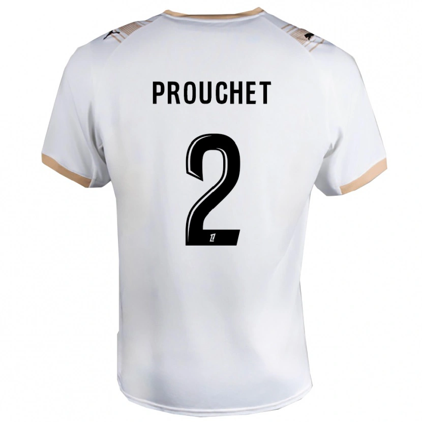 Danxen Hombre Camiseta Killian Prouchet #2 Blanco Negro 2ª Equipación 2025/26 La Camisa México