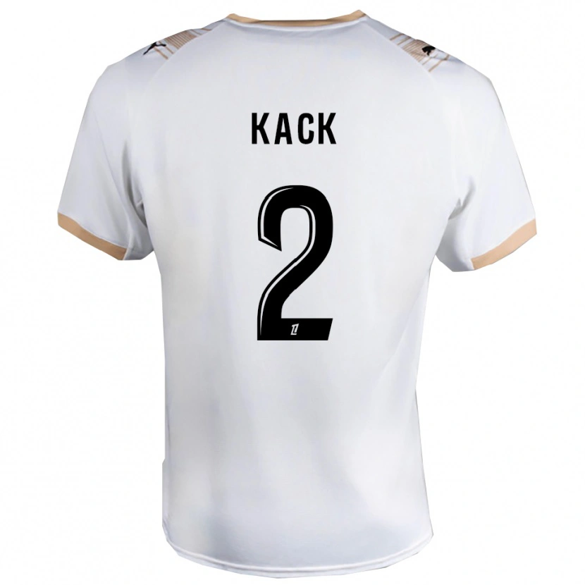 Danxen Hombre Camiseta Mathilde Kack #2 Blanco Negro 2ª Equipación 2025/26 La Camisa México