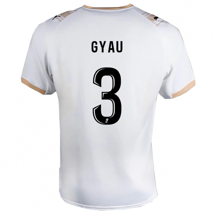 Danxen Hombre Camiseta Mia Gyau #3 Blanco Negro 2ª Equipación 2025/26 La Camisa México