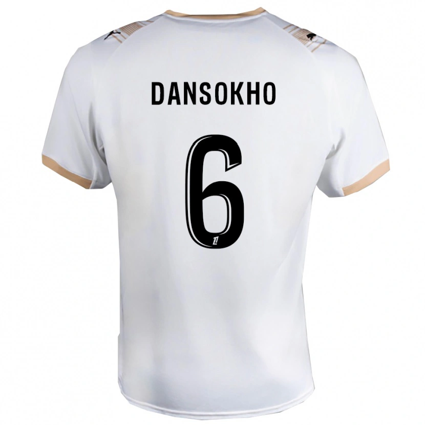 Danxen Hombre Camiseta Ansoumana Dansokho #6 Blanco Negro 2ª Equipación 2025/26 La Camisa México