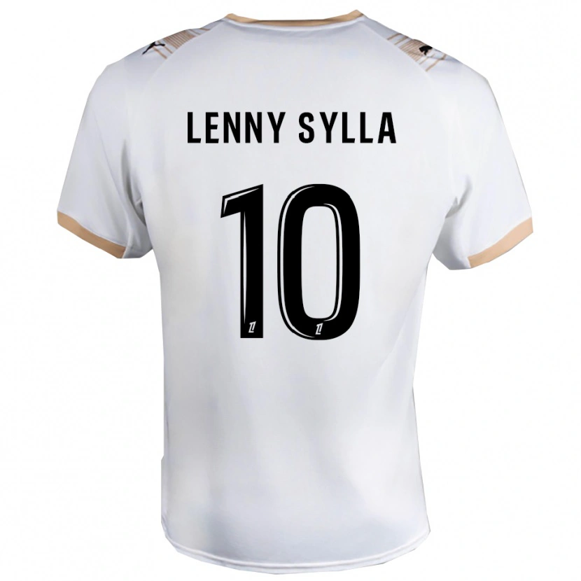 Danxen Hombre Camiseta Lenny Sylla #10 Blanco Negro 2ª Equipación 2025/26 La Camisa México