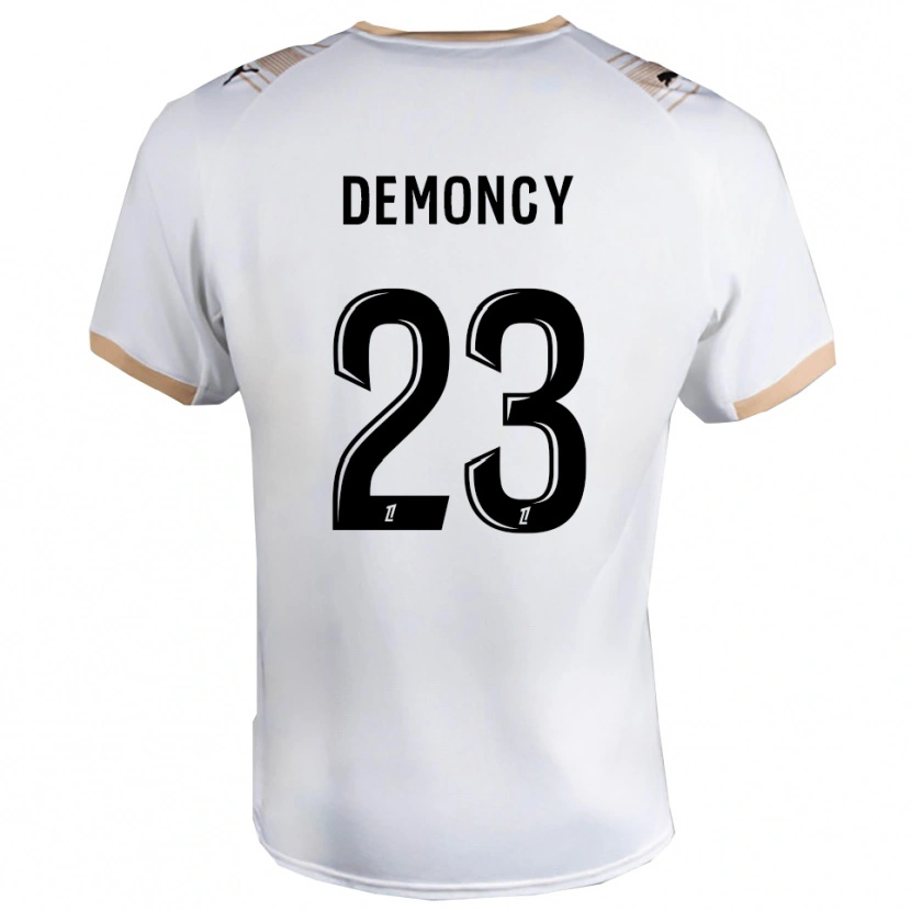 Danxen Hombre Camiseta Yohan Demoncy #23 Blanco Negro 2ª Equipación 2025/26 La Camisa México
