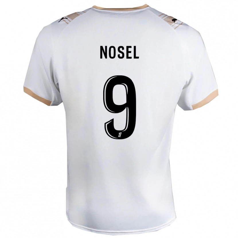 Danxen Hombre Camiseta Adam Nosel #9 Blanco Negro 2ª Equipación 2025/26 La Camisa México