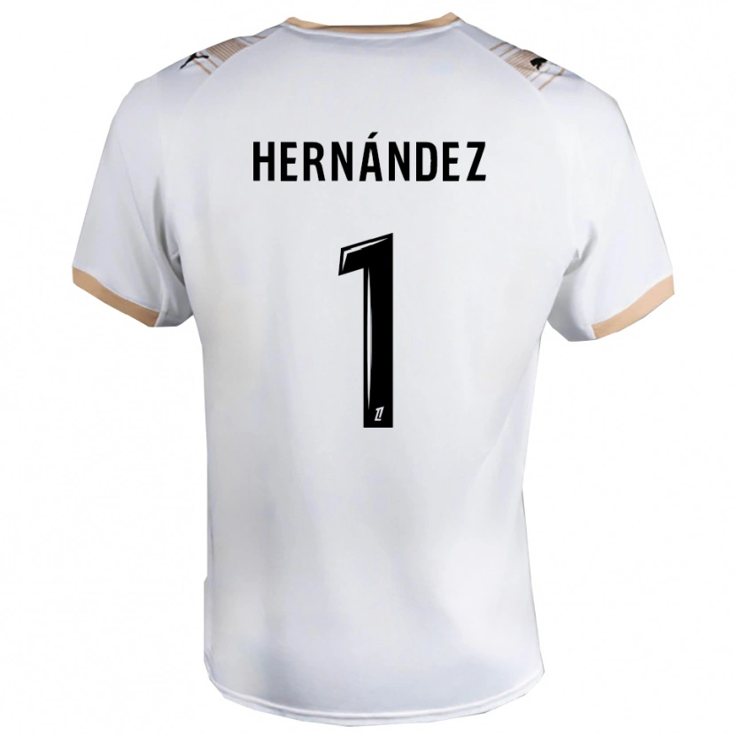Danxen Hombre Camiseta Melvin Hernández #1 Blanco Negro 2ª Equipación 2025/26 La Camisa México