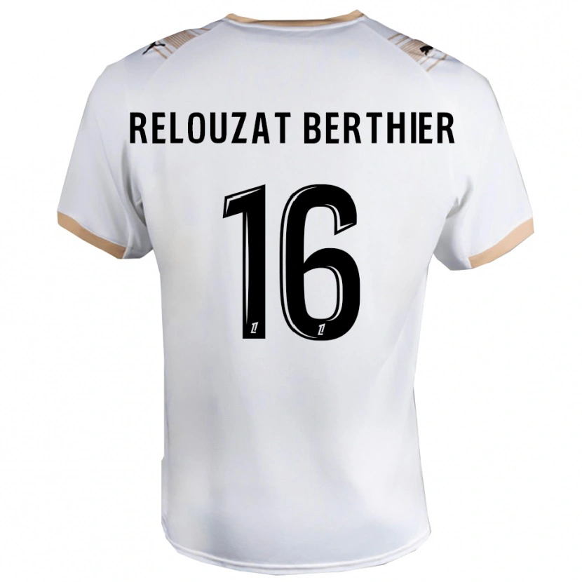 Danxen Hombre Camiseta Maxime Relouzat Berthier #16 Blanco Negro 2ª Equipación 2025/26 La Camisa México