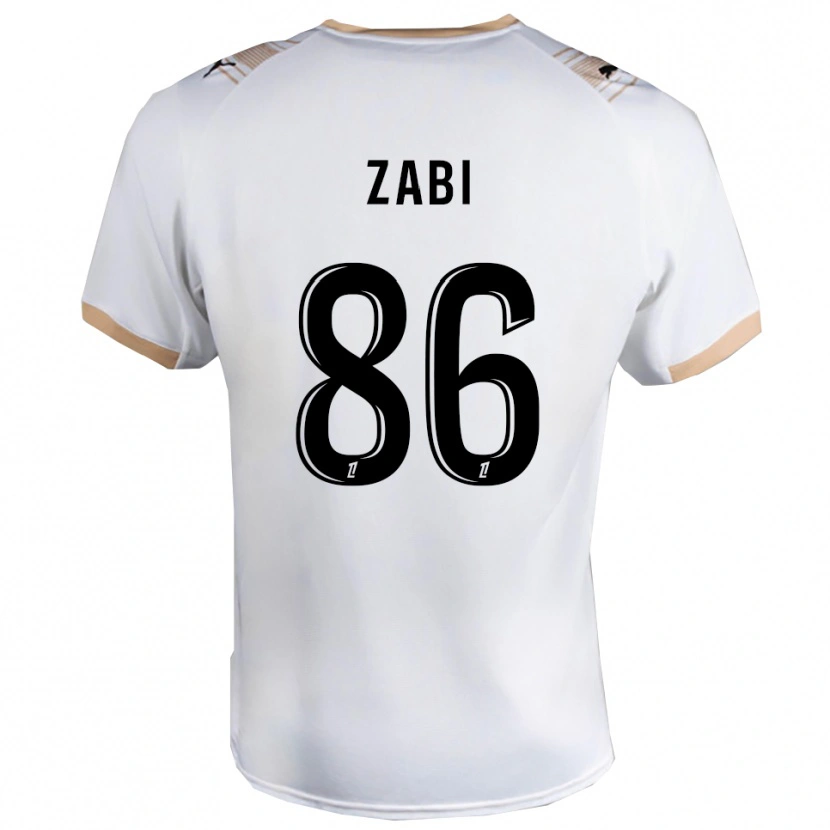 Danxen Hombre Camiseta Zabi #86 Blanco Negro 2ª Equipación 2025/26 La Camisa México